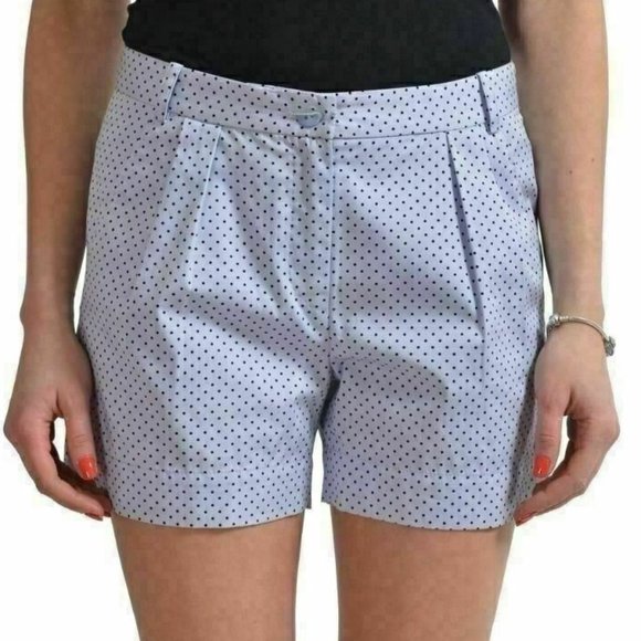 Versace Women's Purple Polka Dot Pleated Shorts